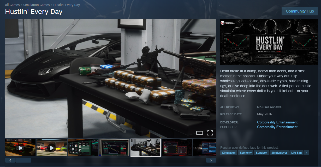 Hustlin' Every Day Steam page preview